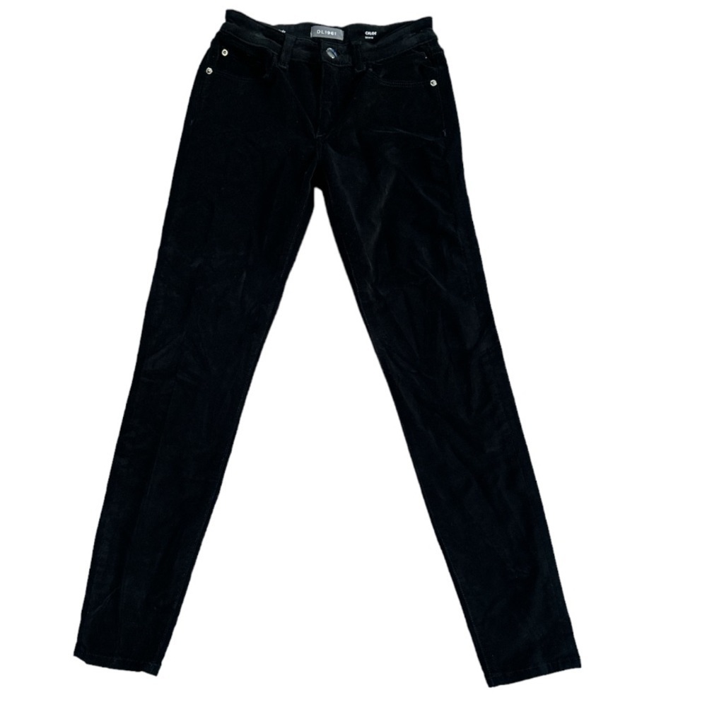 DL1961 Black Velvet Jeans “Chloe Skinny Limousine” Girls Size 14 EUC
